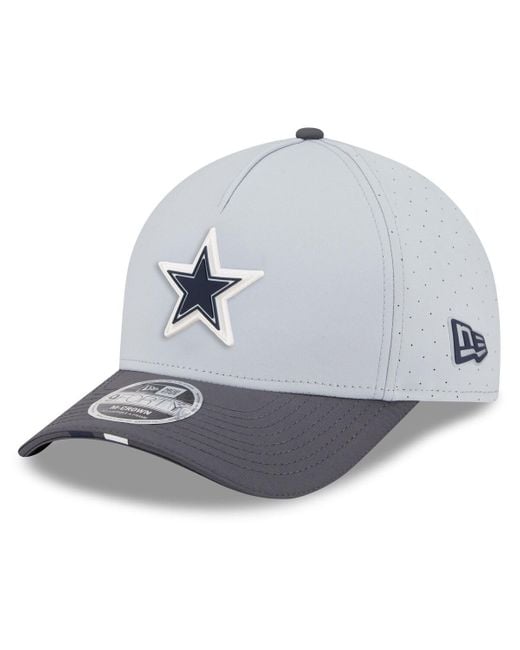 KTZ Gray/graphite Dallas Cowboys 2025 Nfl Training Camp A-frame 9forty Adjustable Hat for men