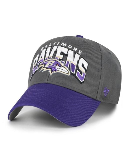 '47 Blue Baltimore Ravens Split Block Mvp Adjustable Hat for men