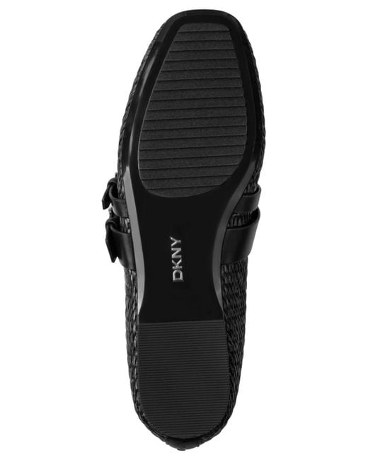 DKNY Black Dade Almond Toe Ballet Flats