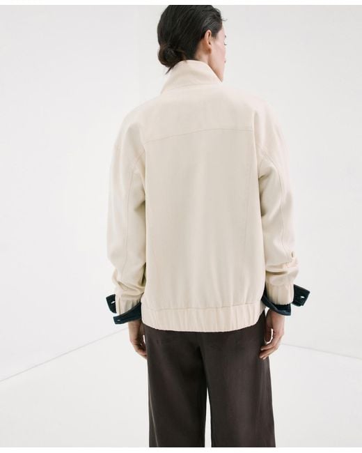 Mango Natural Pockets Oversized Jacket