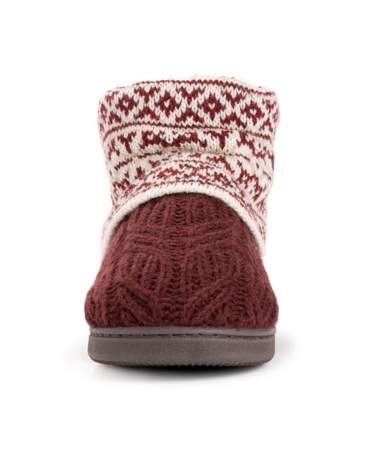 Muk Luks Red Rochelle Slippers