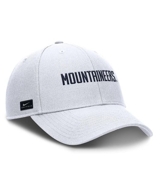 Nike White West Virginia Mountaineers 2025 On-field Rise Performance Adjustable Hat for men