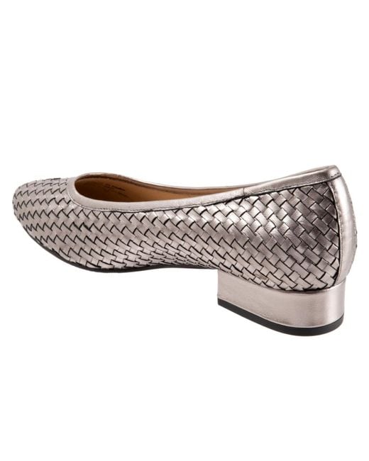 Trotters Metallic Jade Flat