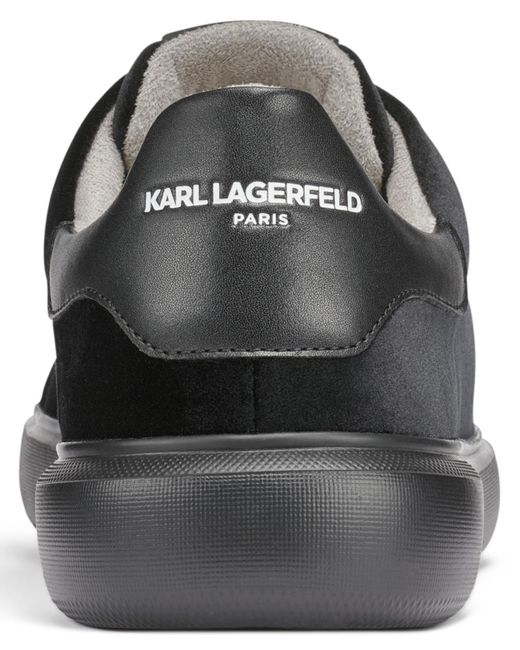 Karl Lagerfeld Black Round Toe Sneakers for men