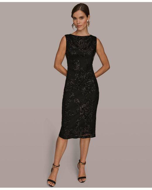 chinese dress ladies Sleeveless Crew Neck Twist Midi Sheath Dress