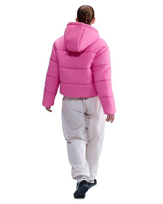 Nike Pink Therma-fit Hooded Puffer Jacket