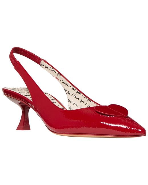 Kate Spade Women's Red Lover Slingback Kitten Dress Sandals Kate Spade Women's Red Lover Slingback Kitten Dress Sandals