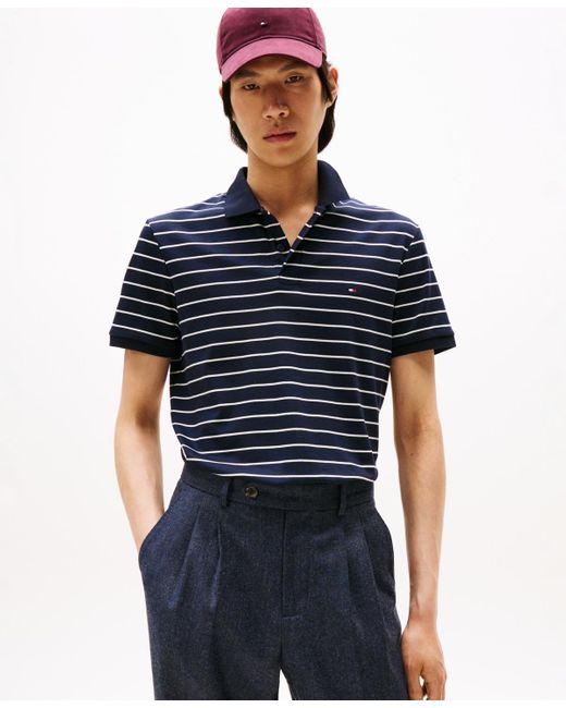 Tommy Hilfiger Blue Regular-fit Ultra Soft Liquid Cotton Polo Shirts for men