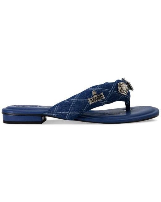 Karl Lagerfeld Blue Ceejay Rue Embellished Sandals