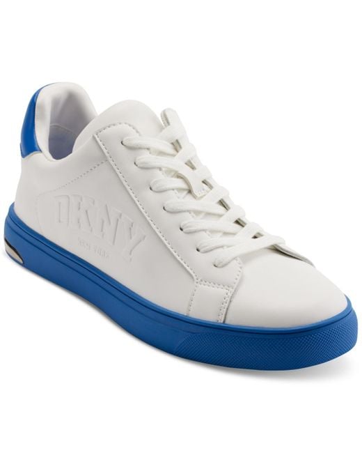 DKNY Blue Abeni Arched Logo Low Top Sneakers