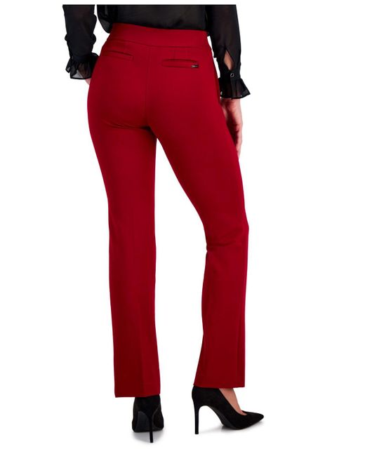 Anne Klein Pull-on Pants in Red | Lyst