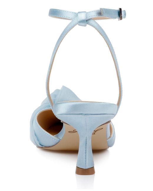 Badgley Mischka Blue Favor Evening Knot Pumps
