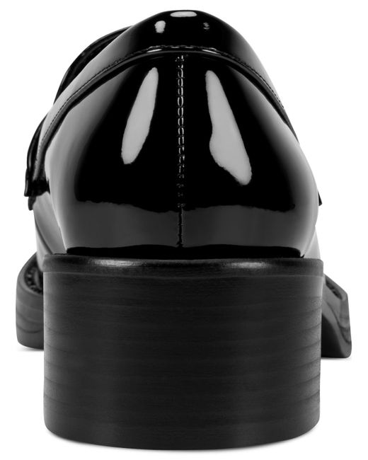 DKNY Black Civelli Heeled Loafer With Round Toe Mule