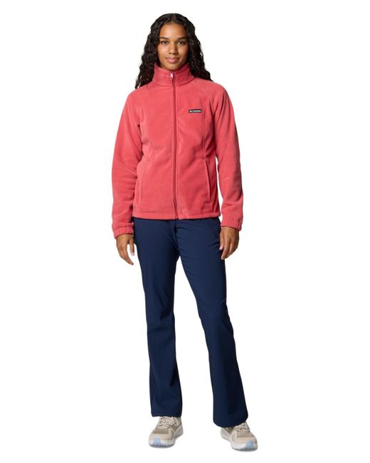 Columbia Red Plus Size Benton Springs Fleece Jacket