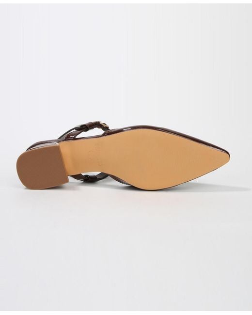BERNESS Brown Cristian T-strap Slingbacks