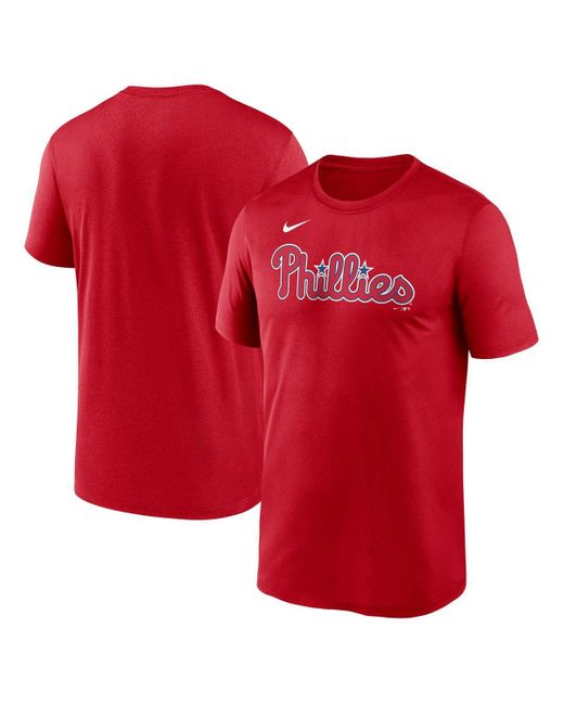 Nike Red Philadelphia Phillies Fuse Legend T-shirt for men