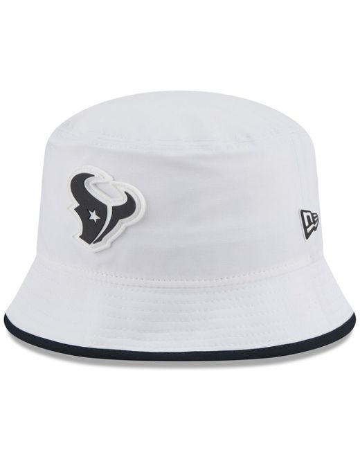 KTZ White Houston Texans 2025 Nfl Training Camp Stretch Bucket Hat for men
