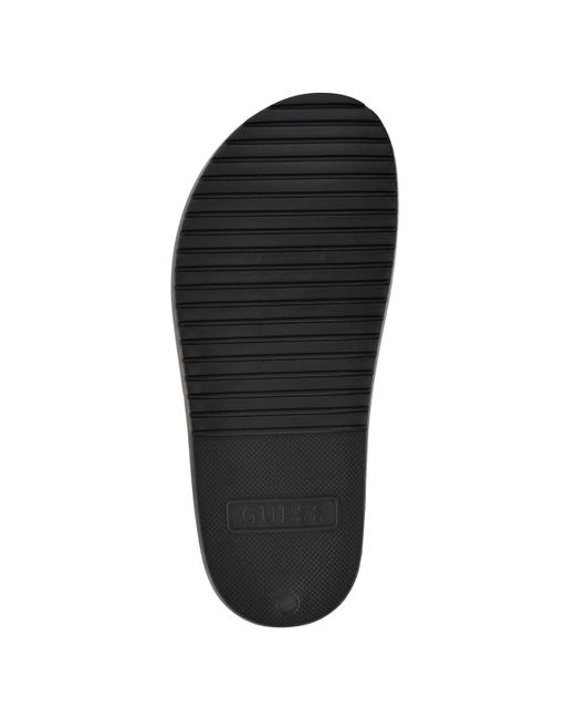 Guess Black Vaton Strap Detail Slip On Sandals for men