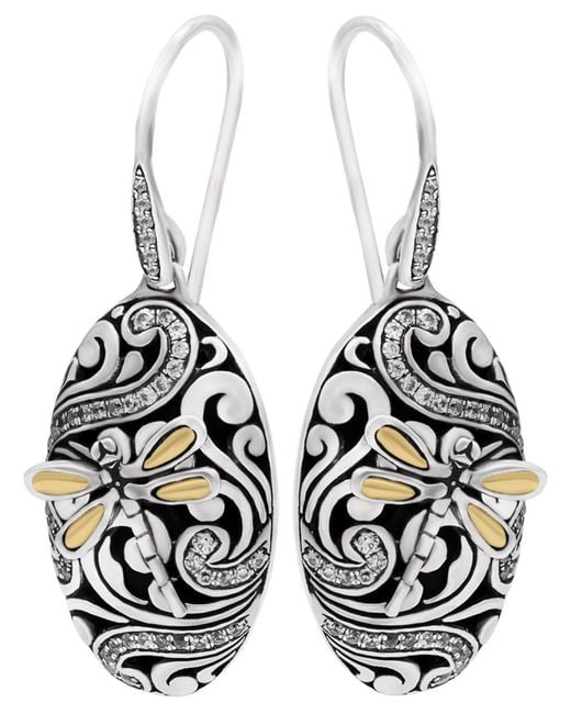 DEVATA Black Dragonfly Earrings