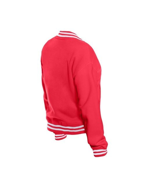 KTZ Red San Francisco 49ers Throwback Fleece Full-snap Jacket