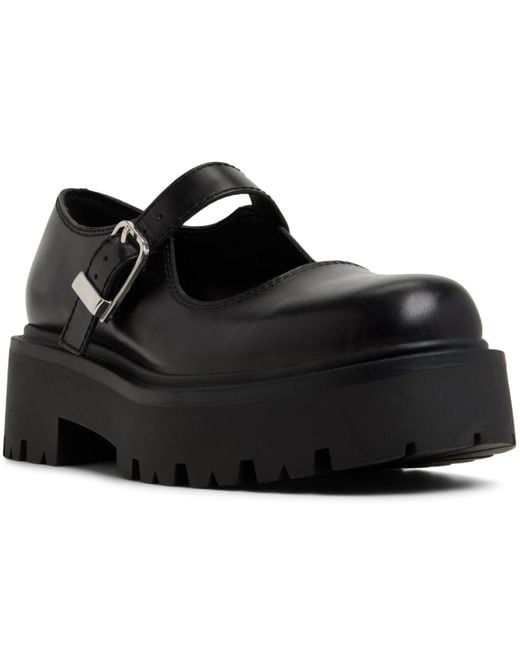 ALDO Black Arigon Mary Jane Lug Sole Loafers