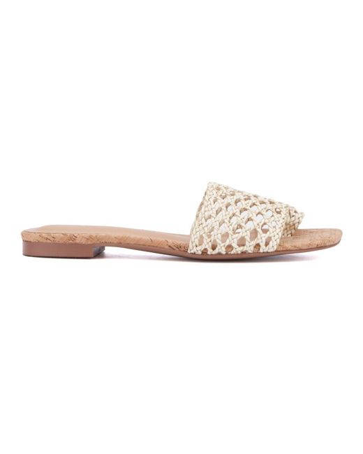 TORGEIS White Bronze Flat Sandal