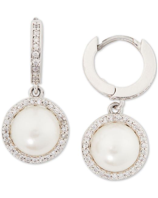 Kate Spade Metallic Imitation Pearl & Crystal Drop Earrings