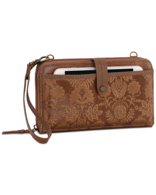 the sak iris smartphone leather crossbody wallet