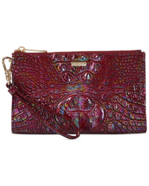 Brahmin Daisy Leather Melbourne Wristlet in Red Lyst