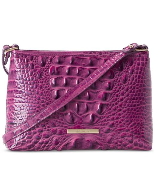 Brahmin Purple Lorelei Melbourne Leather Shoulder Bag