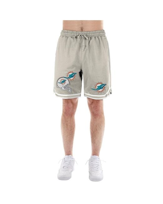 KTZ Gray Miami Dolphins Stone Multi Patch Shorts for men