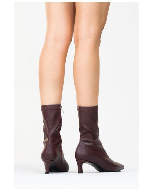 Prologue Shoes Brown Lewin Pointed Toe Stiletto Boot