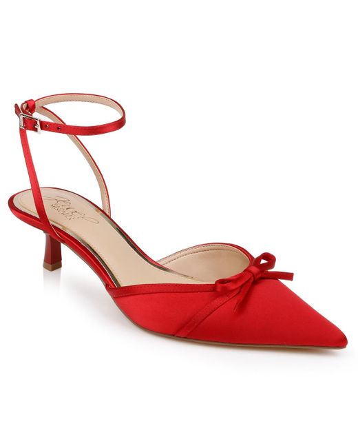 Badgley Mischka Talasia Kitten Heel Pumps in Red Lyst