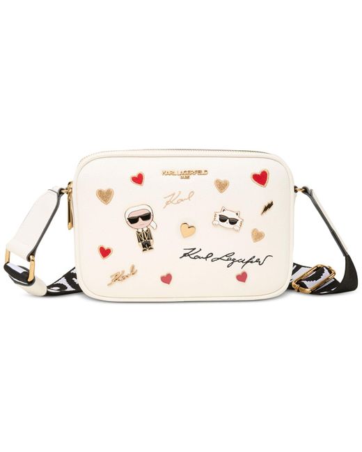 Karl Lagerfeld Maybelle Crossbody in Natural | Lyst