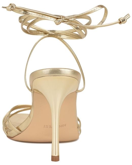 Nine West Metallic Opela Strappy High Stiletto Sandals