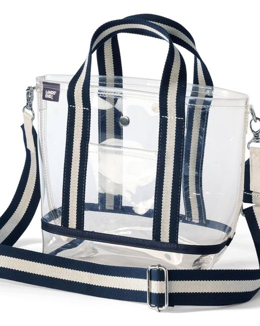 Lands' End Black Clear Tote