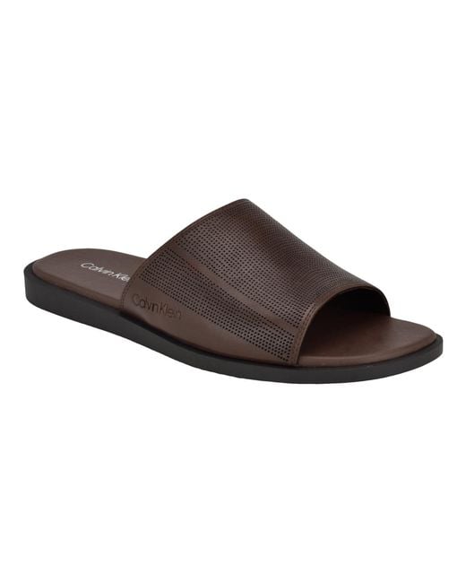 Calvin Klein Brown Espar (Medium) Sandals for men