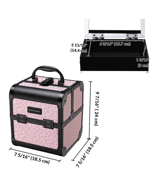 Byootique Pink Makeup Train Case