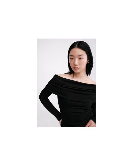 MARCELLA Black Bennett Top