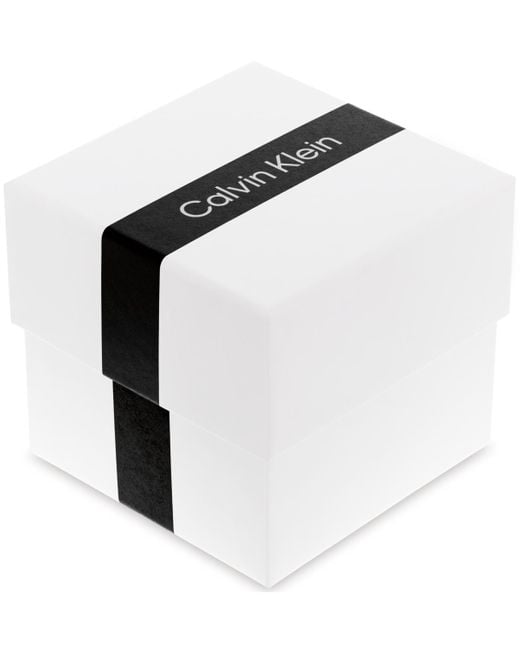 Calvin Klein Black Ck Motion Leather Strap Watch 39mm for men