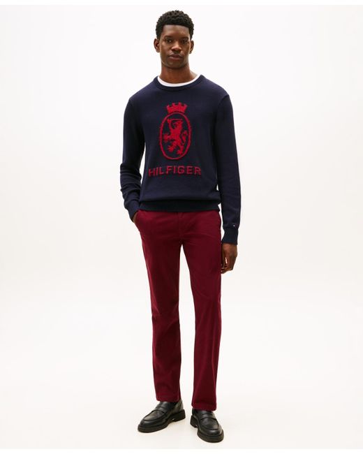 Tommy Hilfiger Red Th Flex Stretch Regular-fit Chino Pant for men
