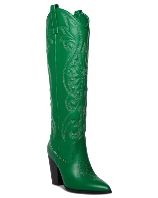 Steve Madden Green Lasso Pull-on Western Boots