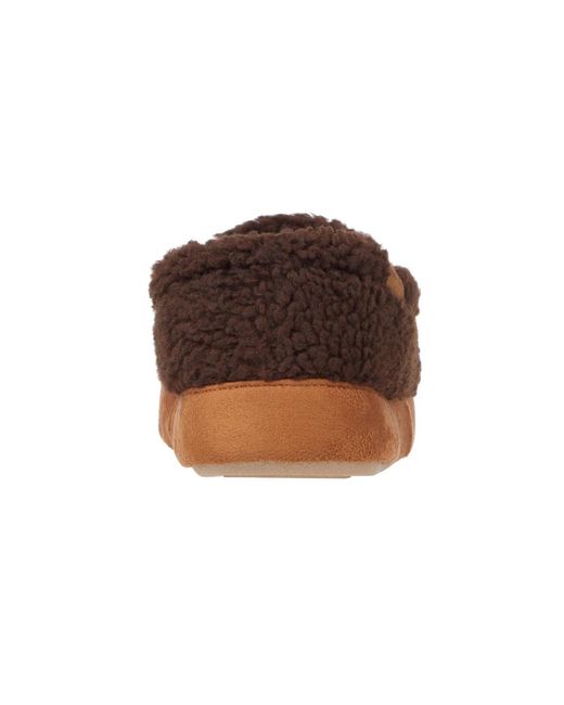Isotoner Brown Berber Closed Back Slippers for men