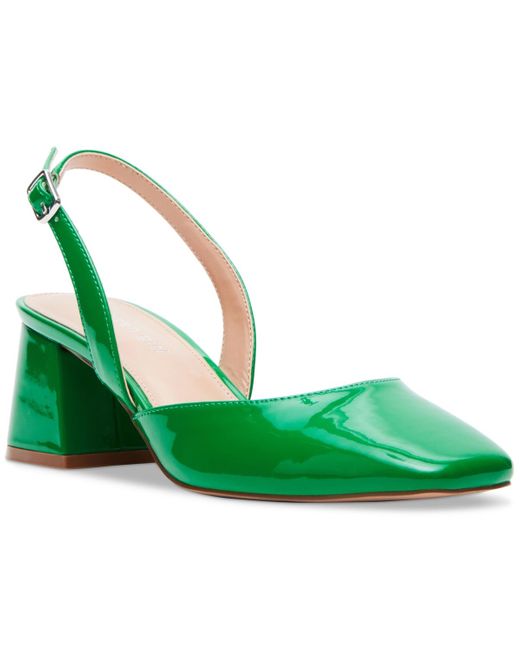 Madden Girl Green Nova Slingback Block-heel Pumps