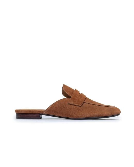 Bernardo Brown Loafer Mule