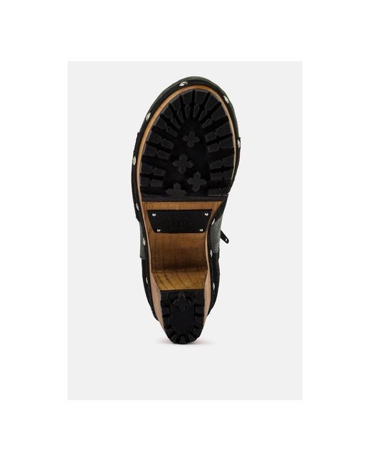 Rag & Co Black Huron Fine Suede Patchwork Ankle Boots