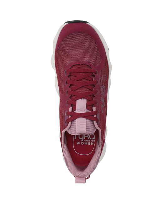 Ryka Purple Podflow Lace Up Walking Sneakers
