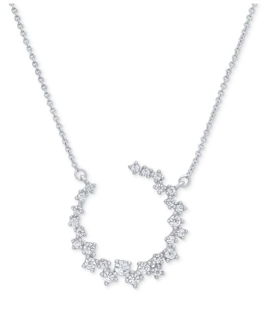 Macy's Metallic Diamond Scattered Necklace (3/8 Ct. T.w.