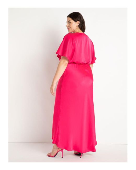 Eloquii Plus Size Kimono Sleeve Maxi Dress in Pink Lyst