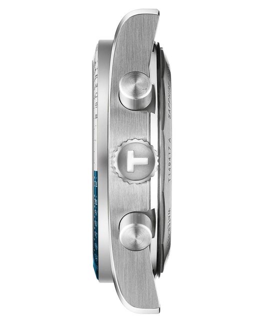 Tissot Gray Swiss Chronograph Prs 516 Stainless Steel Bracelet Watch 40mm for men